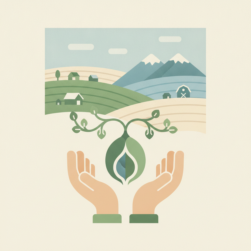 An illustration in a flat, minimalist style