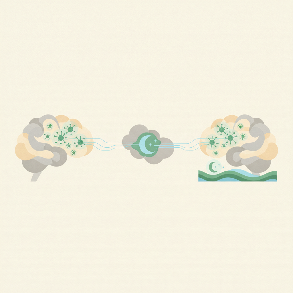 An vector illustration depicting a connection between brain