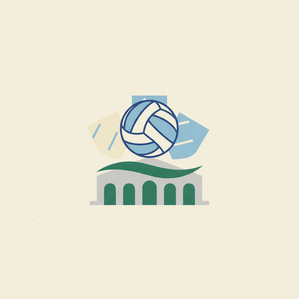A stylized graphic illustration featuring