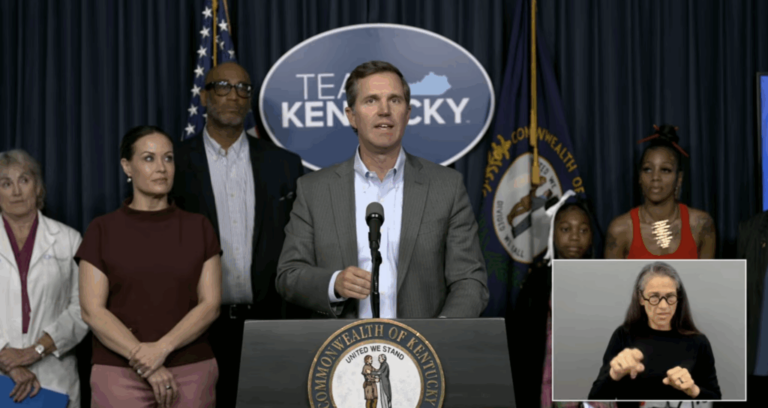 A press conference featuring Kentucky Governor