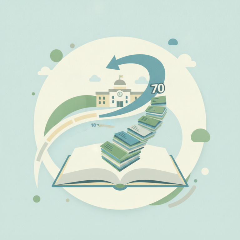 Illustration featuring an open book