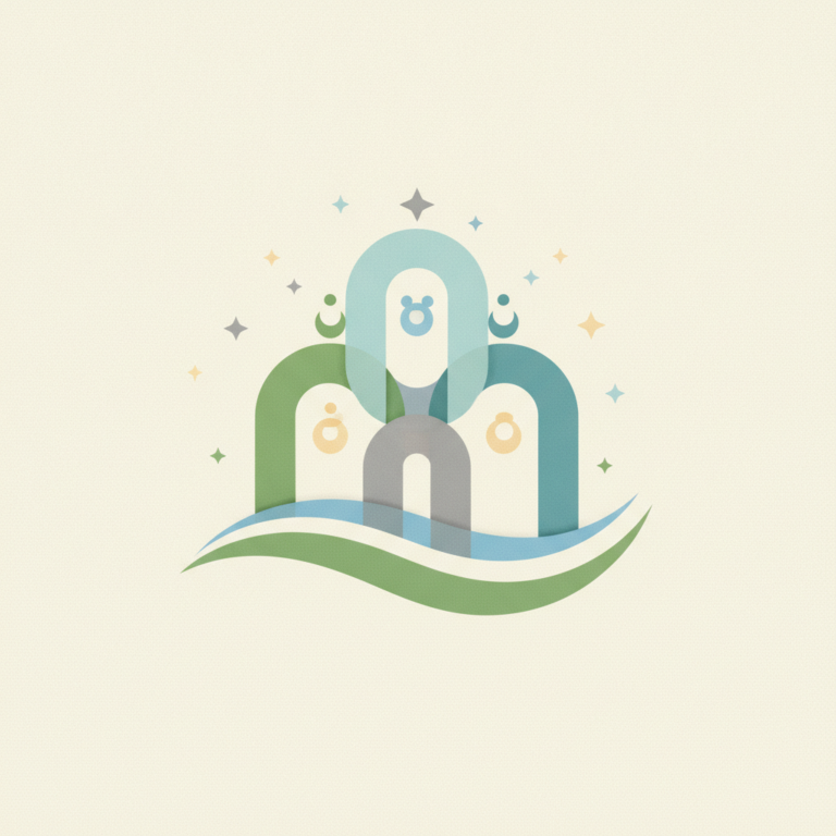 A minimalist graphic illustration featuring