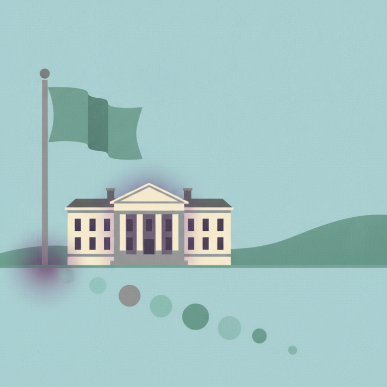 A minimalist illustration of a government building