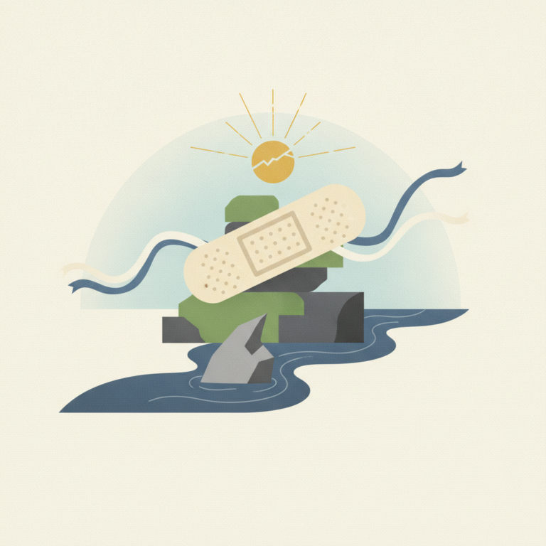 An editorial illustration of a large