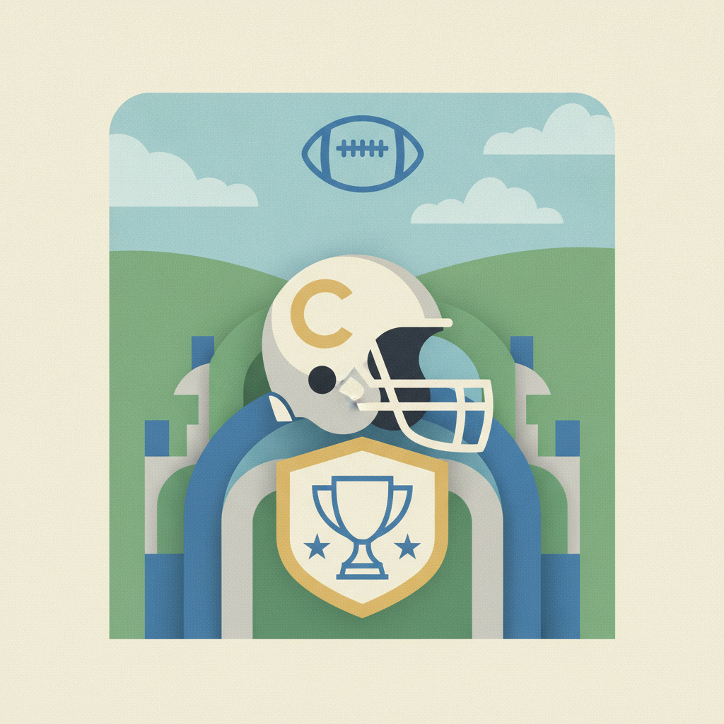 Vector illustration featuring a white football helmet