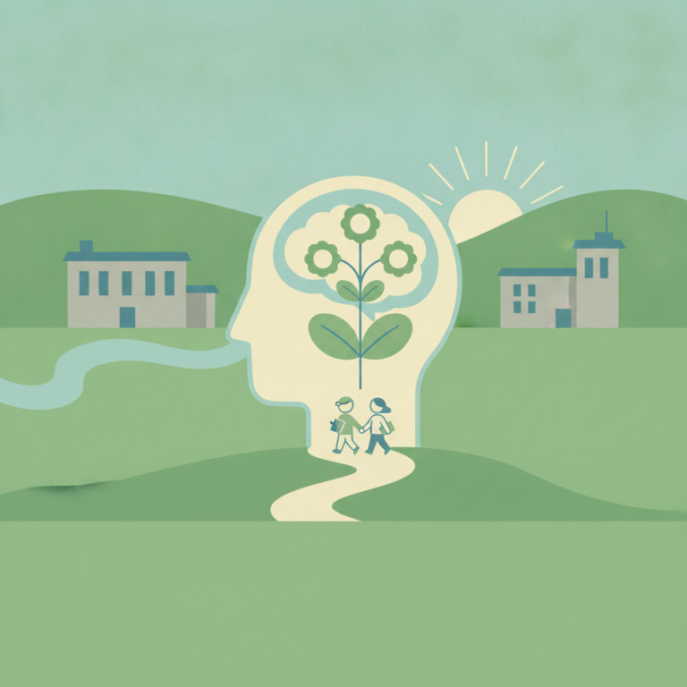 An illustration featuring a silhouette of a