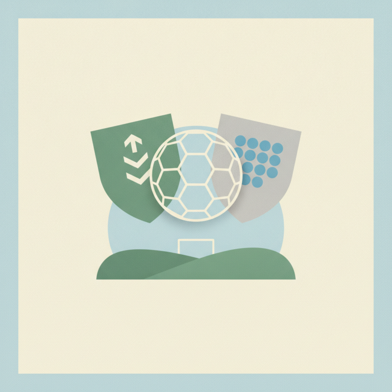 Minimalist graphic illustration of a soccer ball