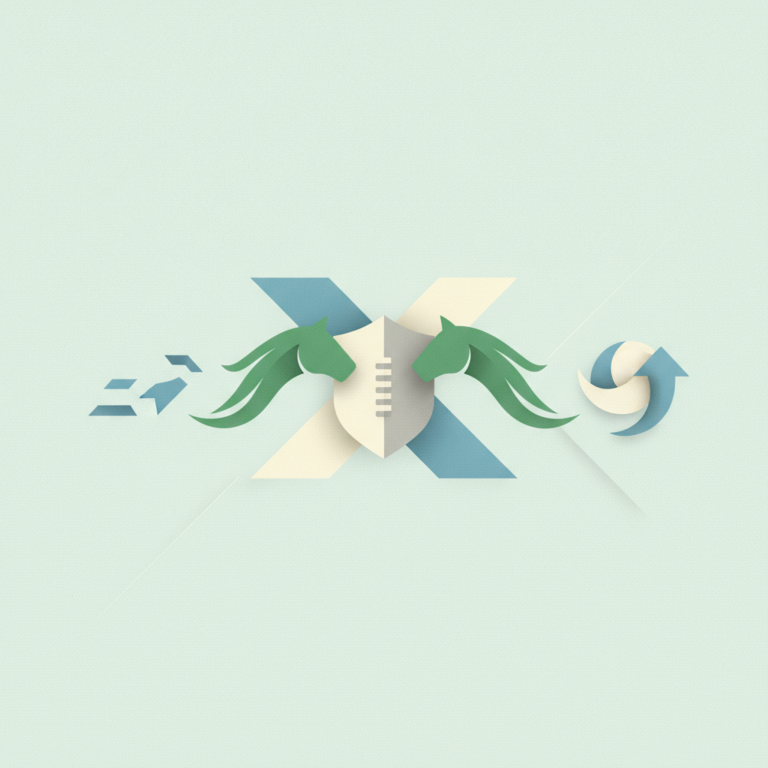 A stylized, minimalist sports logo