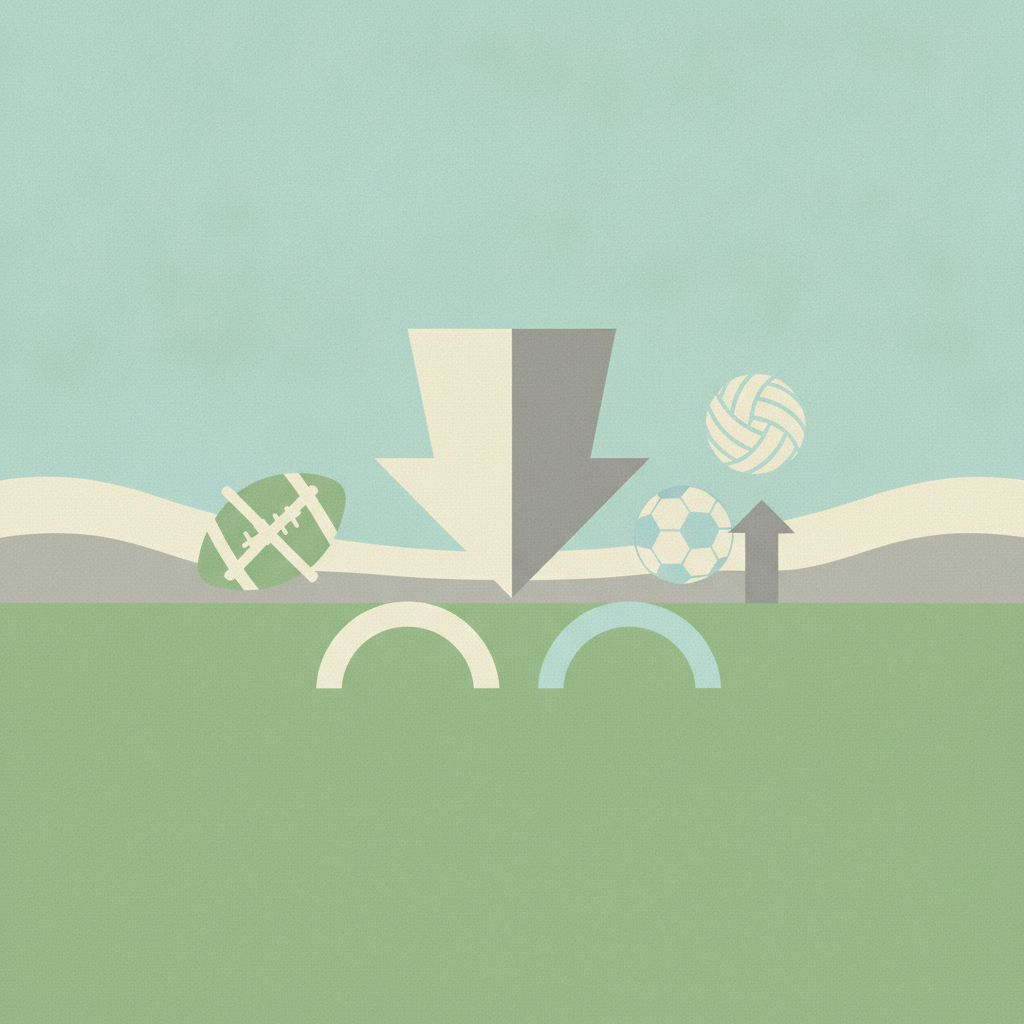 A minimalist graphic illustration featuring