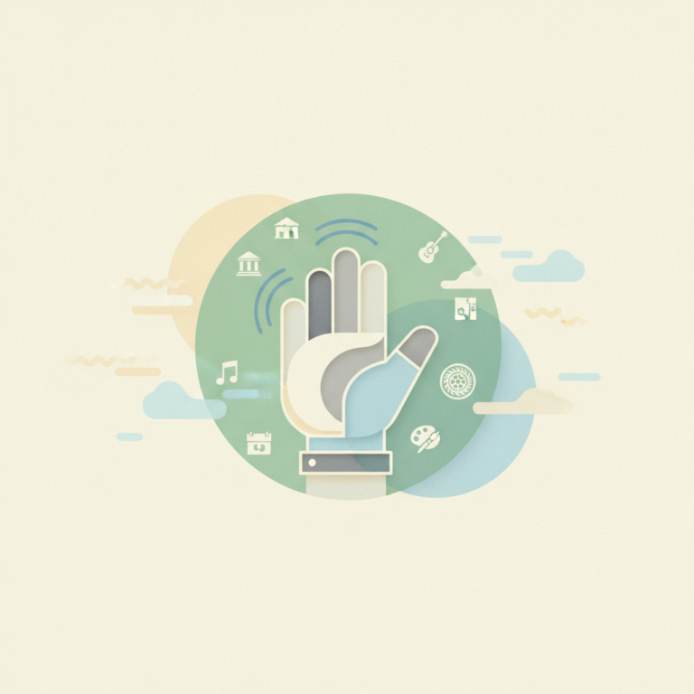A minimalist illustration featuring an open