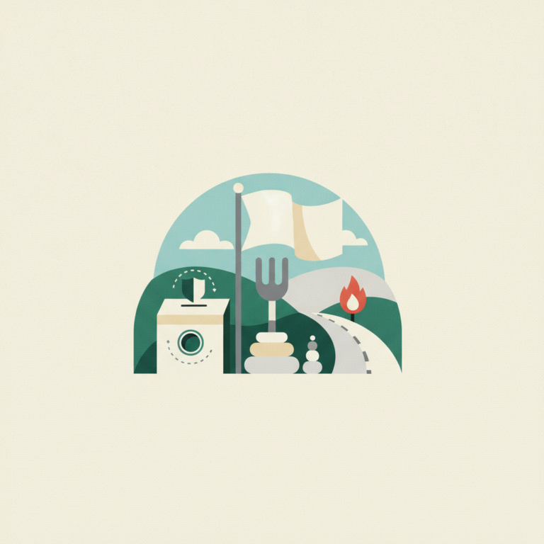 A minimalist, semi-circular vector