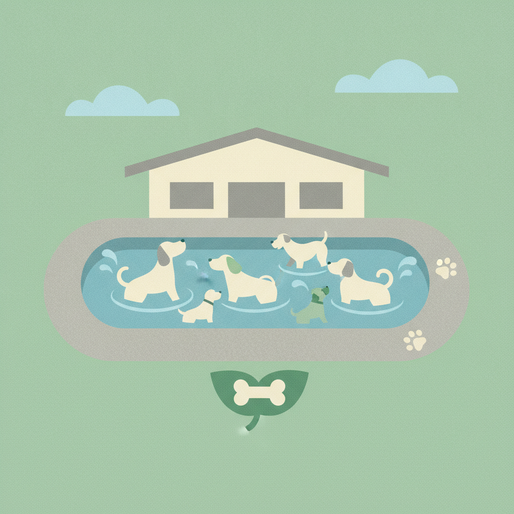 about 6) wading and swimming in