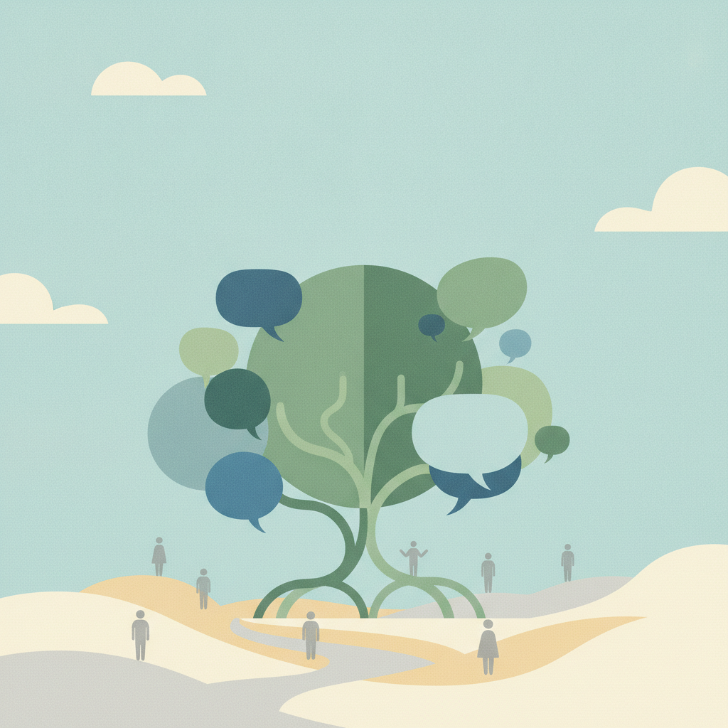A stylized flat illustration of a