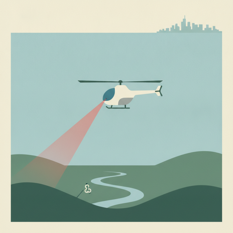 A minimalist graphic illustration of a white