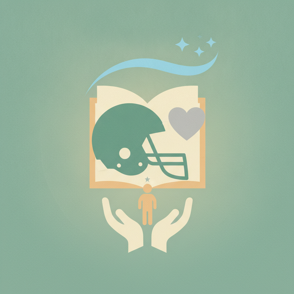 Graphic illustration featuring an open