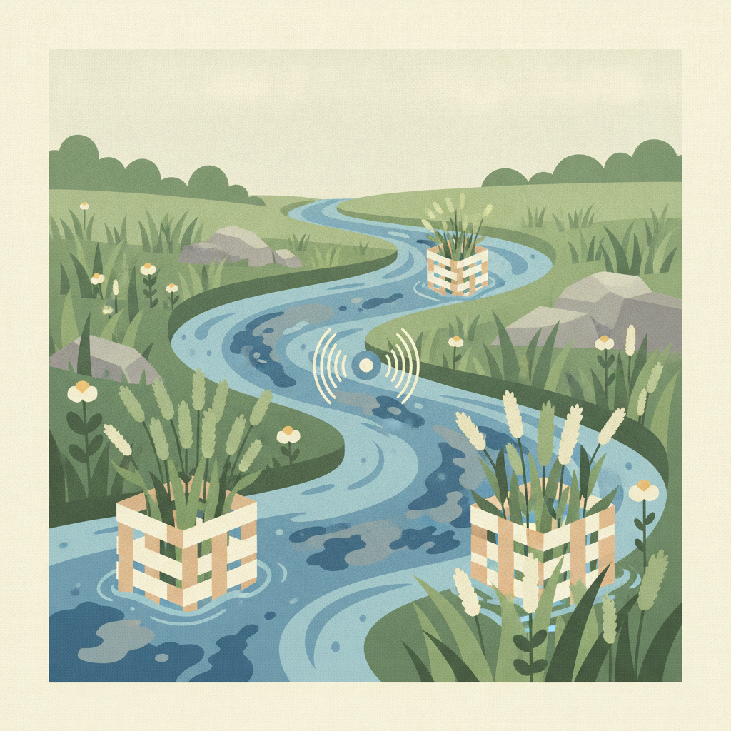 An illustration in a muted flat vector style