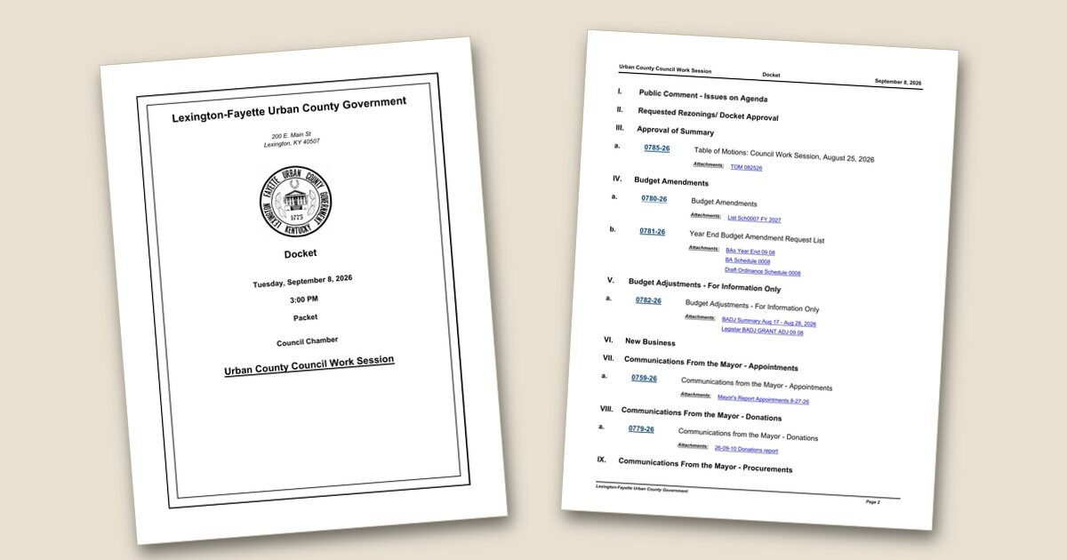 LFUCG work session agenda packed with winter shelter, infrastructure contracts