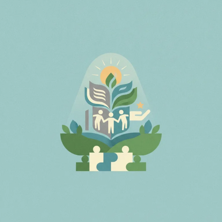 An illustration symbolizing education and