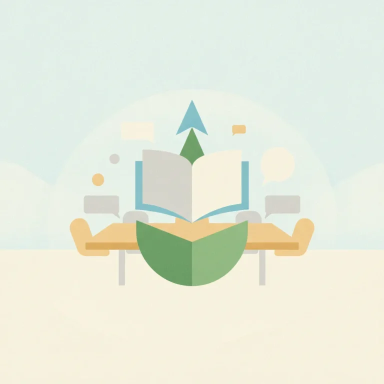 An illustration of an open book resting