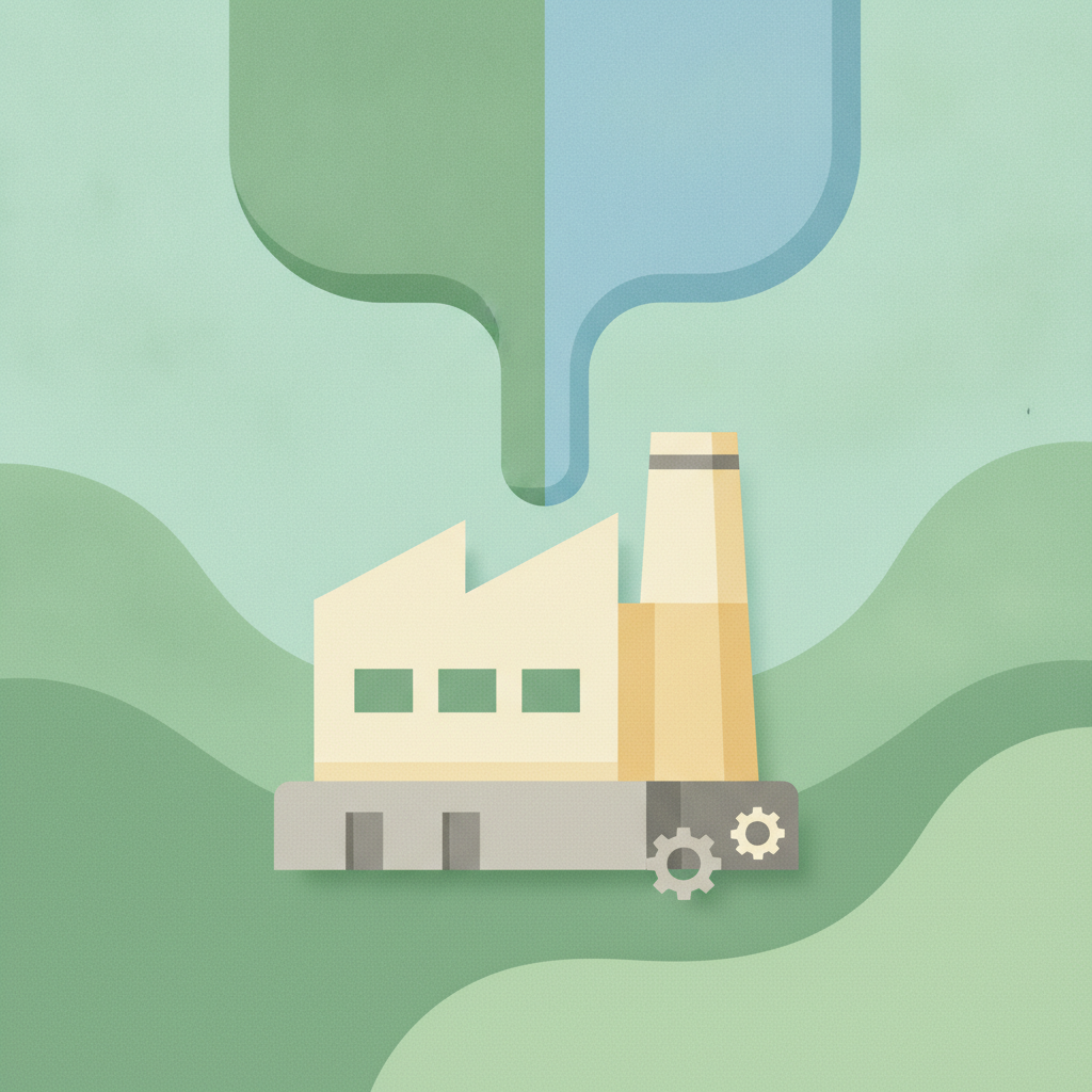 factory building, representing eco-friendly paint