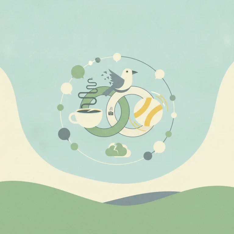 A stylized pastel illustration featuring two