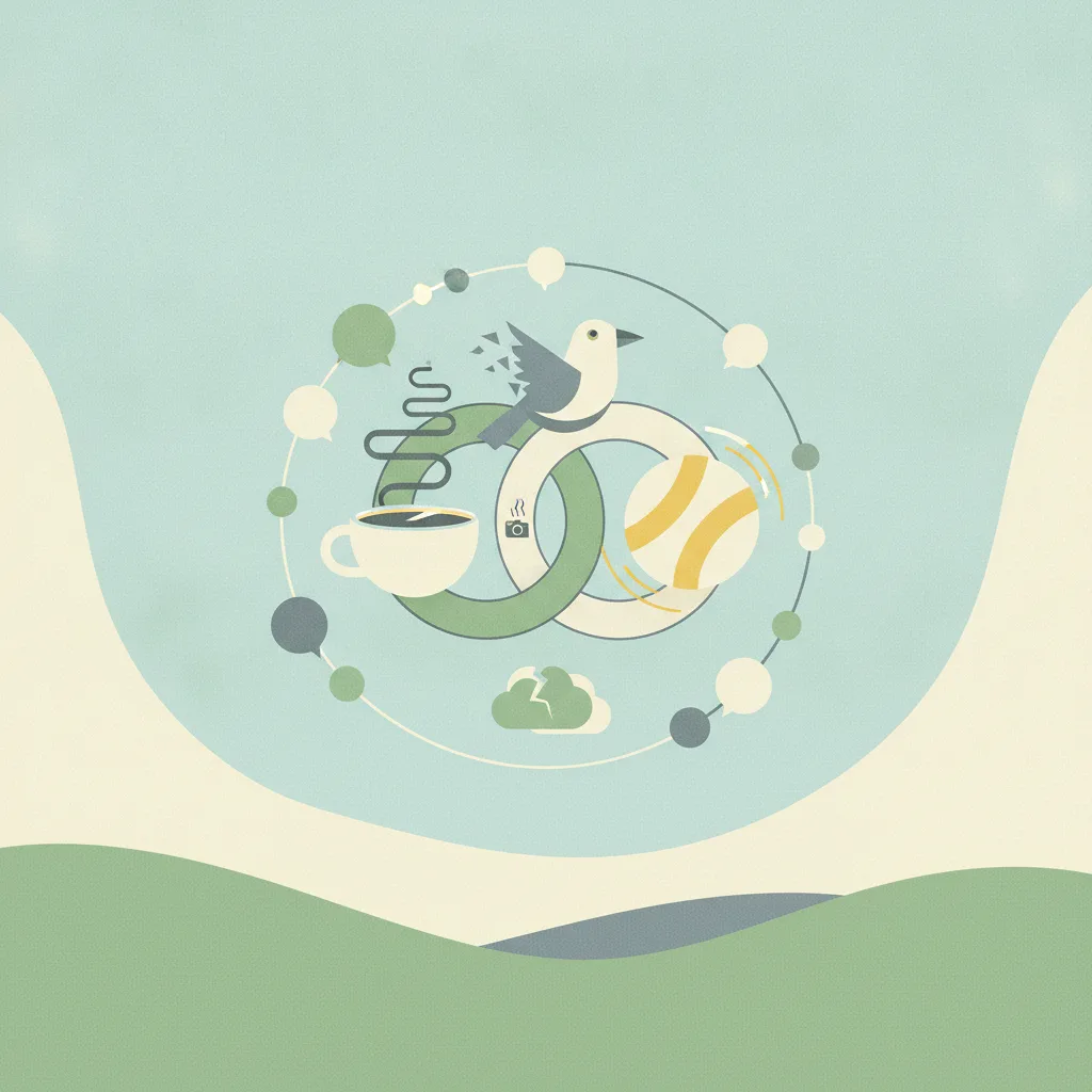 A stylized pastel illustration featuring two