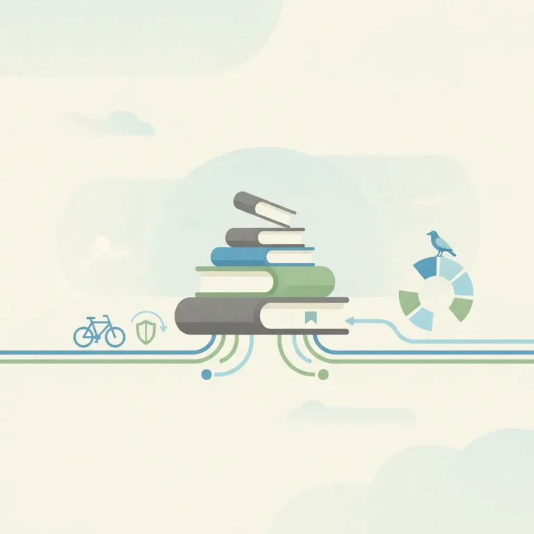 in pastel blue and green, with a