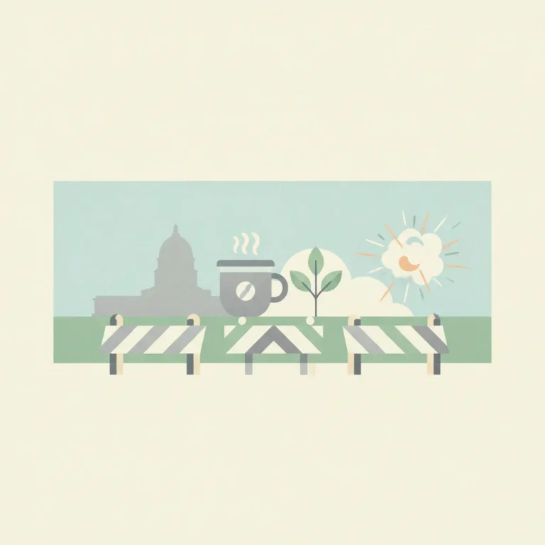 A minimalist flat-style horizontal illustration with