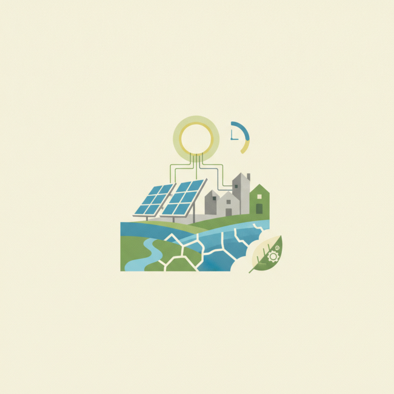 connecting via green circuit lines down to the