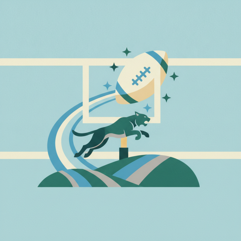 A stylized graphic illustration featuring