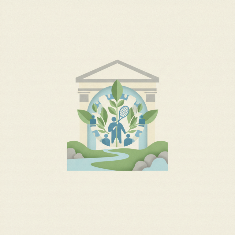 Minimalist graphic illustration depicting a