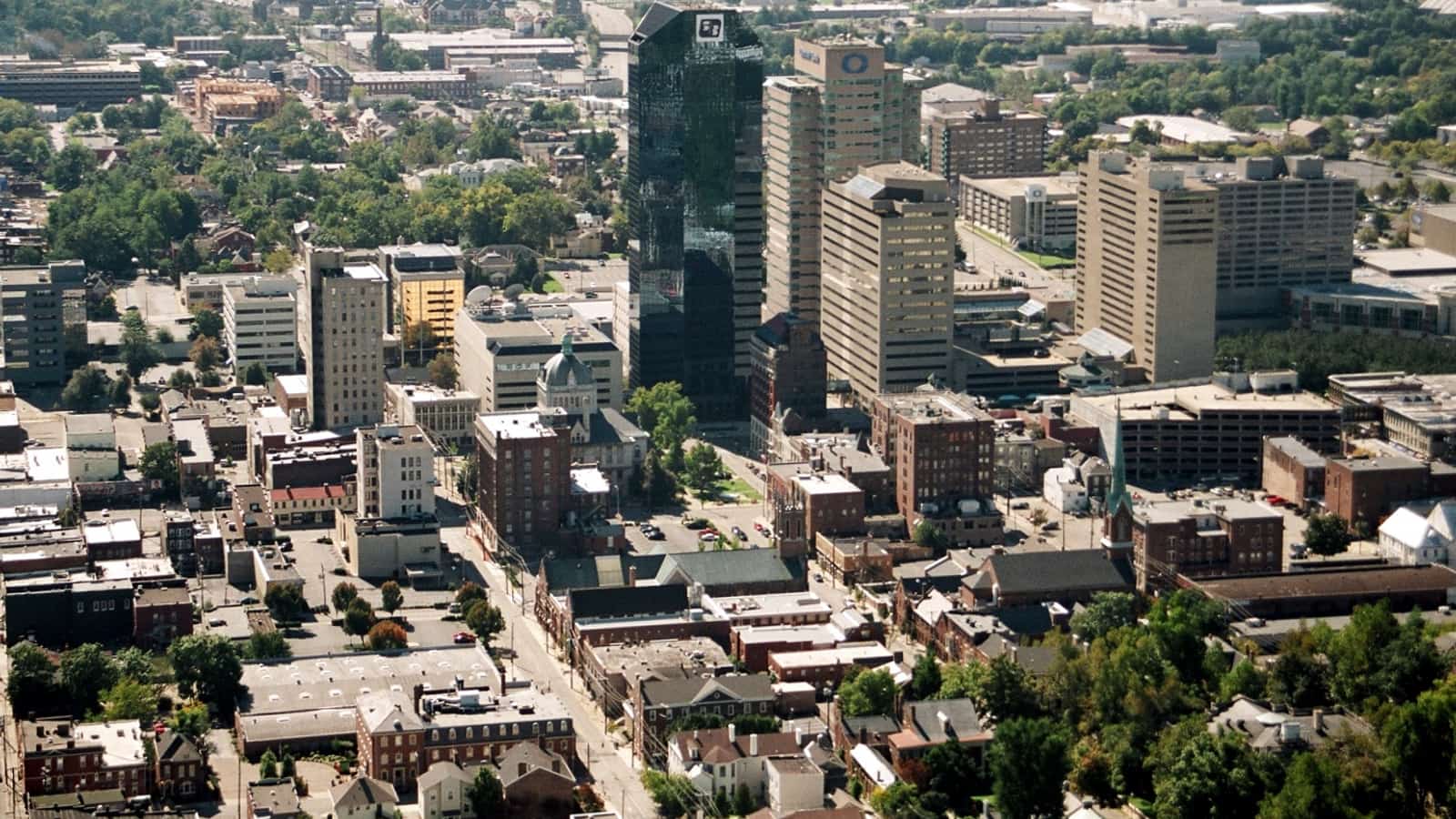 Aerial view of downtown Lexington, Kentucky