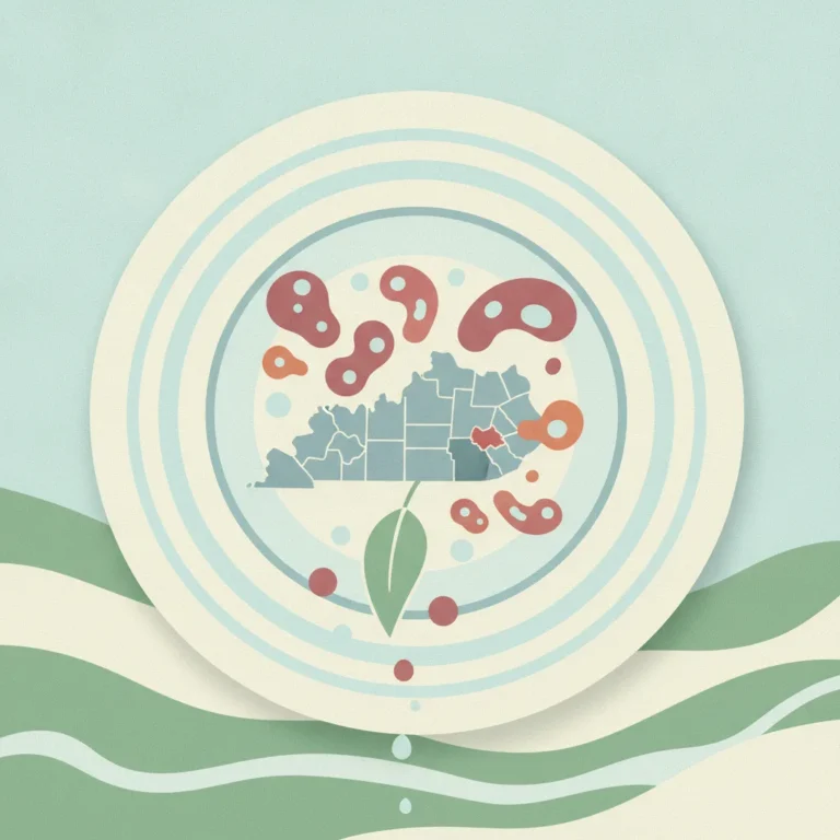 A circular illustration against a